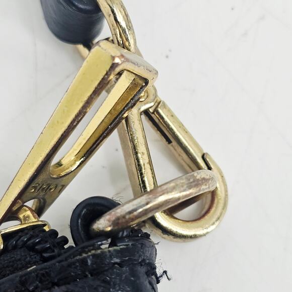 Lodis Black Pebbled Leather Clutch Small Bag Purse Italian Designer Minimalist - Picture 11 of 13